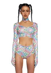 [Club Exx] Celestial Prism Crop Top