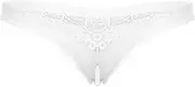 [GRRKDFQ] Women Lingerie See Through Mesh Crotchless G-String Thongs Underwear