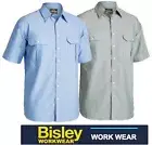 BISLEY WORKWEAR - MENS - OXFORD COTTON POLY SHORT SLEEVE WORK SHIRT - BS1030