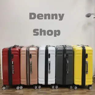 【DENNY SHOP】28吋行李箱 拉鍊箱 可加大 紅色 白 黃 灰  玫瑰金