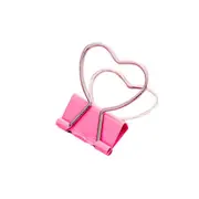 Pink Clip Heart Hollow Out Metal Binder Clips Notes Letter Paper Clip Office Supplies