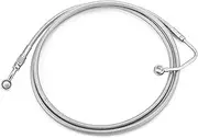 Mofun 71" Extended Length ABS Upper Hydraulic Front Brake Line Stainless Steel Compatible with Harley Touring Road King Street Electra Road Glide 2008-2013, Fit 16"-18" Handlebar Chrome