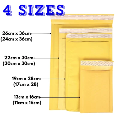 Kraft Bubble Padded Envelopes Mailers Self Seal Envelopes Secure Seal+FREE GIFT