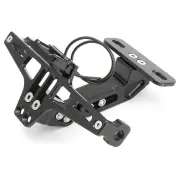 12V CNC Motorcycle Alloy License Number Plate Holder Bracket LED Lights Universal