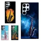 For Samsung A15 A16 S23 S24 S25 Ultra FE Anti scratch Cover saxophone cloudy sky