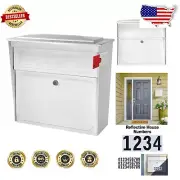 Townhouse Locking Wall-Mount Mailbox in Alpine White - Maximum Security Design