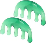 WOFASHPURET 2pcs Head Comb Hair Brush Manual Scalp Massager Tool for Head Fatigue Relief Lightweight Portable Massage Comb for Home Office Travel Improves Skin Tone