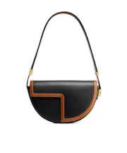 Le Patou two-color shoulder bag One size Black chestnut