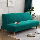 Sofa Bed Cover Armless Sofa Cover Plaid Straight Sofa Cover Slipcover Elastic
