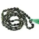 Natural Emerald Mala Crystal Stone Oval Beads Mala for Reiki Healing and Crysta