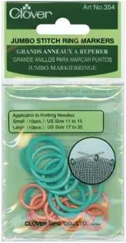 3 Pack Clover Jumbo Stitch Ring Markers-20/Pkg 354