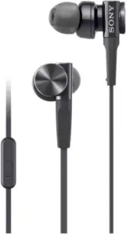 SONY Earphone MDR-XB75AP Black Deep Bass Model Canal Type w/Remote Control