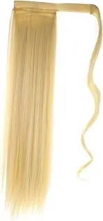 OFFIGAM Wig Ponytail Wavy Women Braid Tails Extensions Natural Ponytail Wigs Long Synthetic Curly Hair Wrap Hair Ponytail Hair Extension Hairpiece Black Shape Color High Temperature Wire