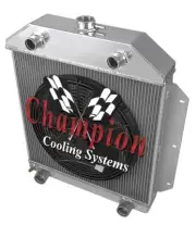 RC Champion 3 Row Radiator Flathead Configuration,16" Fan-1949-1953 Ford Cars (for: Ford)