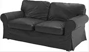 The Ektorp Loveseat Cover is Custom Made for IKEA Ektorp Loveseat Sofa Cover, Sofa Cover Only! (PU Leather Black)