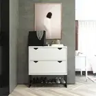 CosmoLiving by Cosmopolitan Brielle Entryway Shoe Storage in White