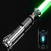 DAMIENSABER Upgrade Xenopixel 3.0 Motion Control More Sensitive Smooth Swing Light Sabers with 34 Sound Fonts Infinite Color and 16 RGB Fast Color Changing, Luke Light Sabers for Adults,Aluminium Hilt