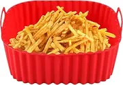 Reusable Air Fryer Liners - Square Air Fryer Plate | Non-Stick Baking Tray Kitchen Cookware for Cooking Roasting Grilling Pizza Cake Family Indoor Apartment Outdoor Camping