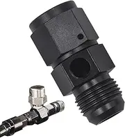 yupeuooe Oil Pressure Gauge Adapter - Oil Pressure Sensor Connector,with 1/8NPT Meter Port Hose Fittings 4/6/8/10/12AN External to Internal Thread for Auto