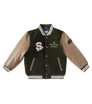 [Scotch & Soda Kids] Scotch & Soda Kids Wool-blend varsity jacket Y 10 green