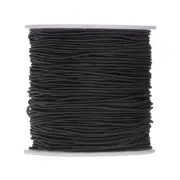 1mm Dia 328ft Latex Elastic String for Bracelet Stretchy Cord, Black