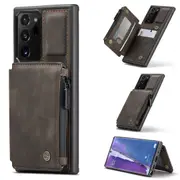 CaseMe Shockproof Samsung Galaxy Note20 Ultra 4G 5G Leather Case Cover [Coffee]
