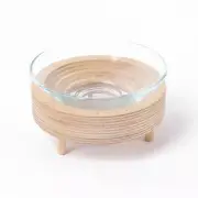 Purroom Round Table Cat Bowl Glass Cat Bowl AU STOCK