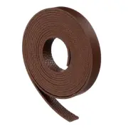 Leather Straps, 0.4 Inch Wide 157 Inch Long Flat Leather Strips Cord, Coffee