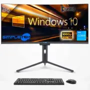 Aio All IN One I3 34 " Curved FHD Windows 10 16gb 240gb Editing PC Gaming_
