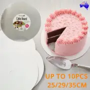 25/29/35cm Cake Board Round Silver Tab Display Cupcake Pastry Cake Box Cardboard