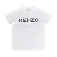 在飛比找momo購物網優惠-【KENZO】KENZO標籤LOGO黑字印花設計純棉圓領短袖