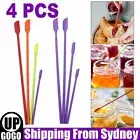 4PCS Silicone Mini Spatula Jar Scraper Scoop Tip Long Spatula Cosmetic Bottle AU