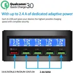 50W MULTI USB CHARGING STATION DESKTOP WALL CHARGER WITH QC3