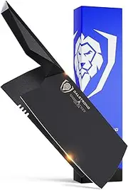 DALSTRONG Cleaver Knife - 7" (18 cm) - Shadow Black Series - Black Titanium Nitride Coated - High Carbon - 7CR17MOV-X Vacuum Treated Steel - Sheath Included - NSF Certified