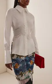 [S.S.DALEY] Eva Cotton-Poplin Circle Shirt