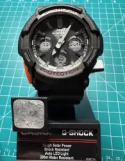 Casio G-shock GAS-100 Solar Black&Silver New