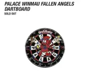 Palace Skateboards Winmau Fallen Angels Dartboard NEW SOLD OUT *IN HAND*