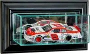 Car Display Case Black Glass Wall Diecast Nascar 1/24 Scale Collection Cabinet