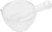 BUGUUYO 1 Set Glass Pestle and Thickened Base Grinding Bowl for Kitchen and Lab Use Glass Container with Pestle for Easy Mixing and Chemical Experiments