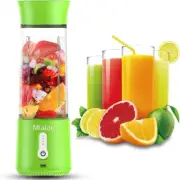 NEW MIALOE Portable Blender / Smoothie USB Rechargeable 6 BLADES Green