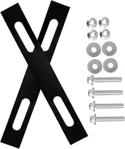 2pcs Motorcycle Luggage Rack Mount Motorcycle Trunk Case Mounting Plate Motorbike Tail Case Mount Plate Motorcycle Rear Rack Mount Stainless Steel Black