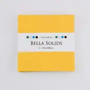 Bella Solids Yellow Moda Charm Pack by Moda Fabrics; 42-5" Quilt Squares