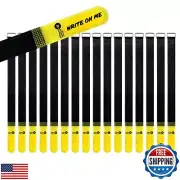 Wrap-It Storage Hook and Loop Cinch-Straps 12" 16 Pack (Yellow/Black) with Wr