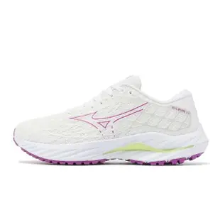 【MIZUNO 美津濃】慢跑鞋 Wave Inspire 20 Super Wide 女鞋 超寬楦 白 紫 波浪片 美津濃(J1GD2446-24)