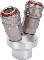 2 Way Connector Chrome Plated Pneumatic Component Quick Coupler for Pneumatic Tools