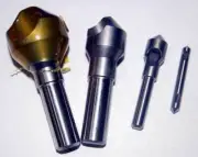 4 Pc. M.A Ford 3/16",7/16",13/16",1-1/8"x 90 Deg. "Zero" Flute Countersinks Set