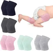 DZOZO 5 Pair Baby Knee Pads Anti-Slip Baby Crawling Knee Pads Baby Knee Pads Elastic Leg Warmers Toddlers Leg Protectors Baby Knee Protectors Leg Warmers Baby Toddlers Crawling Socks