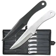 Perfect Point Throwing Knife Set 12pcs (Silver and Black)