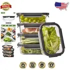 Versatile Airtight Glass Containers - Set of 5, 36oz for Meal Prep & Storage
