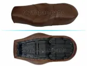 For Royal Enfield GT & Interceptor 650 Comfortable Leather Dual Seat Brown D3